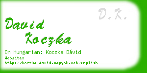 david koczka business card